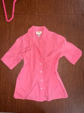 Talbots Pink Button-Up Shirt